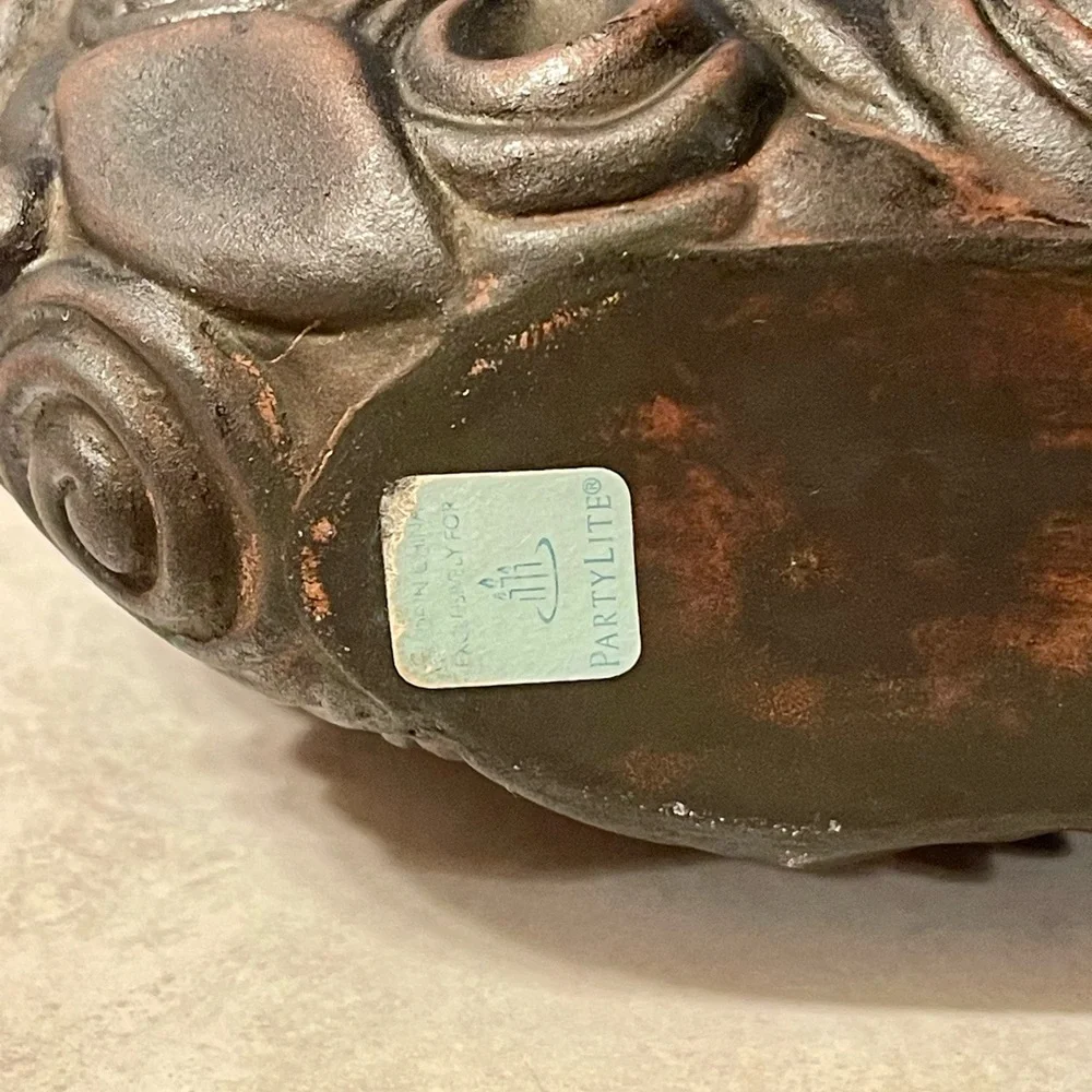 PartyLite Tropical Reed Diffuser Holder.  Brown Swirl Decorative Piece - Picture 7 of 8